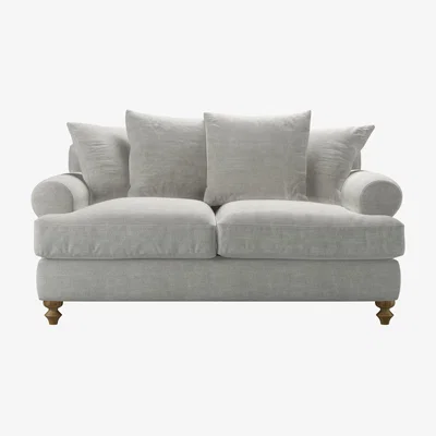Sofa.com Teddy 2 Seat Sofa bed in Fog Aquaclean Clever Chenille