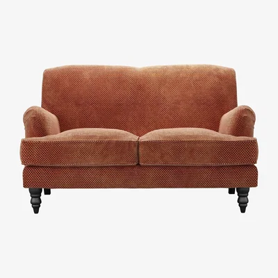 Sofa.com Snowdrop 2 Seat Sofa (breaks down) in Pomegranate Bubble Velvet