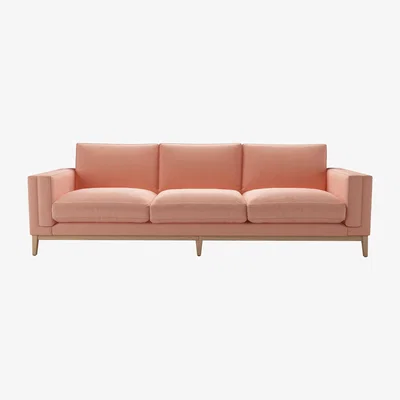 Sofa.com Costello 4 Seat Sofa in Sakura Pink Organic Smart Cotton