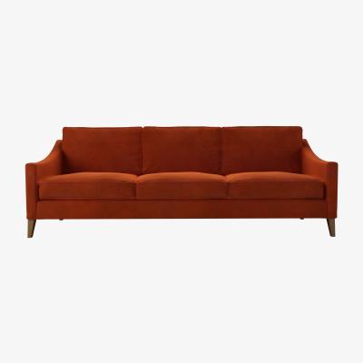 Sofa.com Iggy 4 Seat Sofa in Brick Aquaclean Clever Velvet