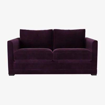 Sofa.com Aissa 2 Seat Sofa bed in Damson Smart Velvet