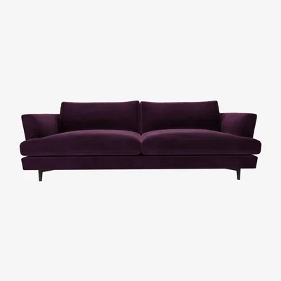 Sofa.com Lars 3 Seat Sofa in Damson Smart Velvet