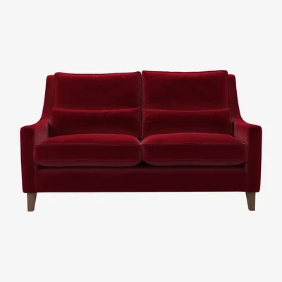 Sofa.com High Back Iggy 2.5 Seat Sofa in Malbec Cotton Matt Velvet
