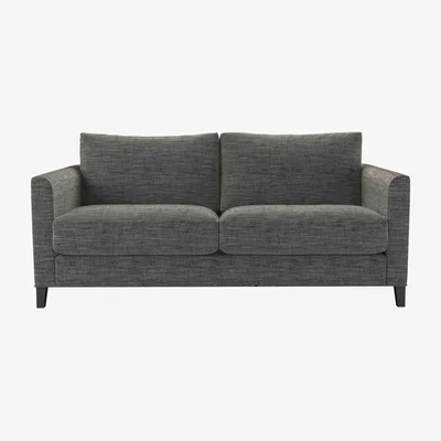 Sofa.com Izzy 2.5 Seat Sofa in Liquorice Baylee Multi-Tone Viscose Linen