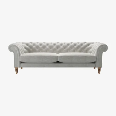 Sofa.com Oscar 4 Seat Sofa in Fog Aquaclean Clever Chenille