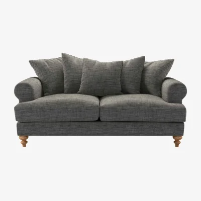 Sofa.com Teddy 2.5 Seat Sofa in Liquorice Baylee Multi-Tone Viscose Linen
