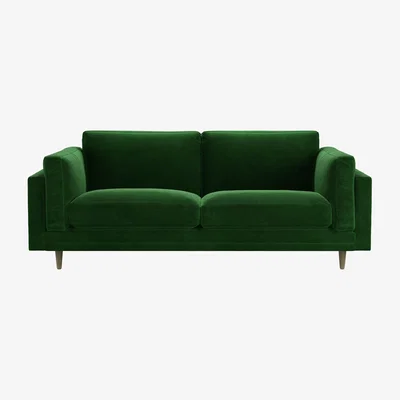 Sofa.com Marco 2.5 Seat Sofa in Putting Green Aquaclean Clever Velvet