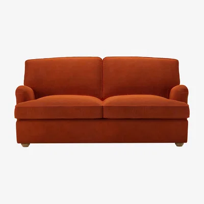 Sofa.com Bluebell 2.5 Premium Comfort Seat Sofa bed in Brick Aquaclean Clever Velvet