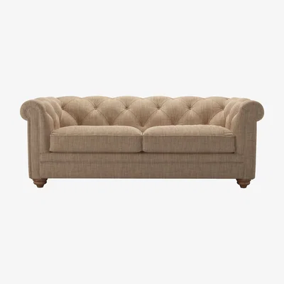Sofa.com Patrick 2.5 Seat Sofa in Driftwood Baylee Multi-Tone Viscose Linen - sofa.com