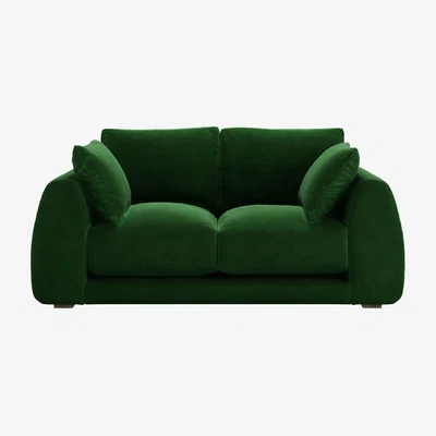 Sofa.com Carmel 2.5 Seat Sofa in Putting Green Aquaclean Clever Velvet