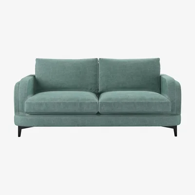 Sofa.com Boston Curved Arm 2.5 Seat Sofa in Sea Spray Aquaclean Clever Chenille