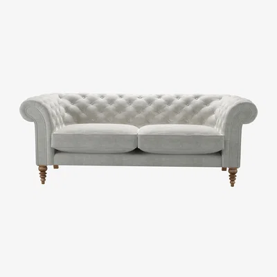 Sofa.com Oscar 3 Seat Sofa in Fog Aquaclean Clever Chenille