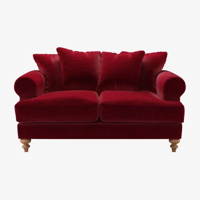 Sofa.com Teddy 2 Seat Sofa in Malbec Cotton Matt Velvet