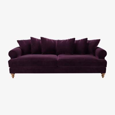 Sofa.com Teddy 4 Seat Sofa in Damson Smart Velvet