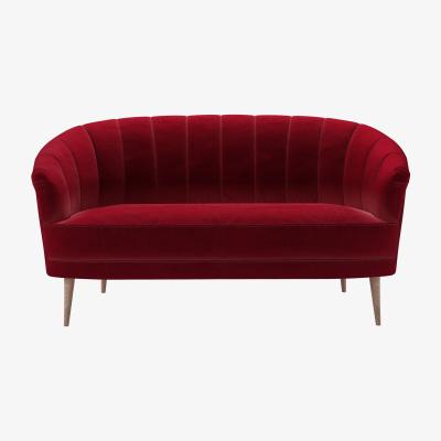 Sofa.com Harper 2 Seat Sofa in Malbec Cotton Matt Velvet