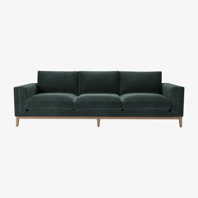 Sofa.com Costello 4 Seat Sofa in Smokey Green Cashmere Velvet