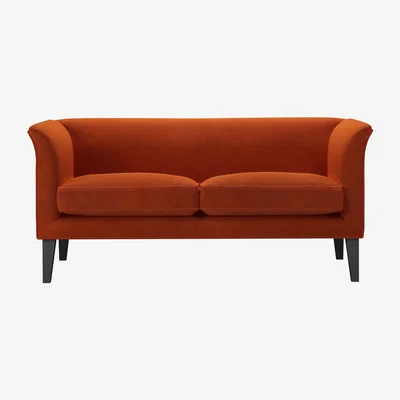 Sofa.com Fingal 2 Seat Sofa in Brick Aquaclean Clever Velvet