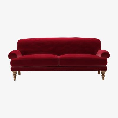Sofa.com Saturday 3 Seat Sofa in Malbec Cotton Matt Velvet
