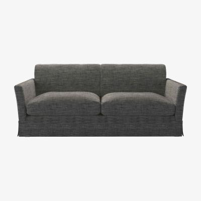 Sofa.com Otto 3 Seat Sofa in Liquorice Baylee Multi-Tone Viscose Linen