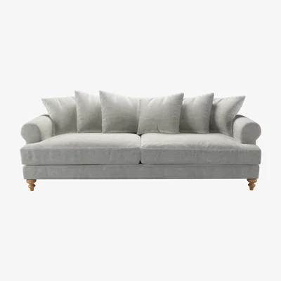Sofa.com Teddy 4 Seat Sofa in Fog Aquaclean Clever Chenille