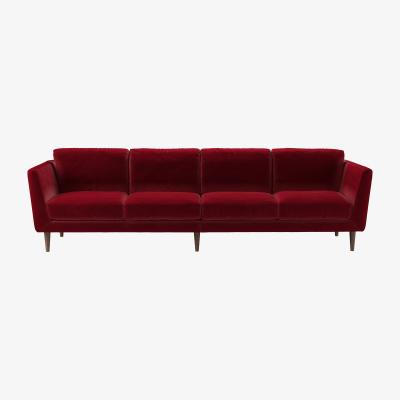 Sofa.com Holly 4 Seat Sofa in Malbec Cotton Matt Velvet