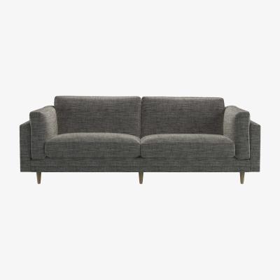 Sofa.com Marco 3 Seat Sofa in Liquorice Baylee Multi-Tone Viscose Linen