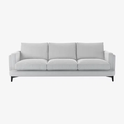 Sofa.com Boston Squared Arm 4 Seat Sofa in Sea Spray Aquaclean Clever Chenille