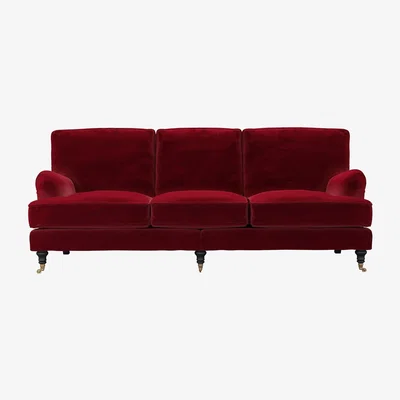 Sofa.com Bluebell 4 Seat Sofa in Malbec Cotton Matt Velvet
