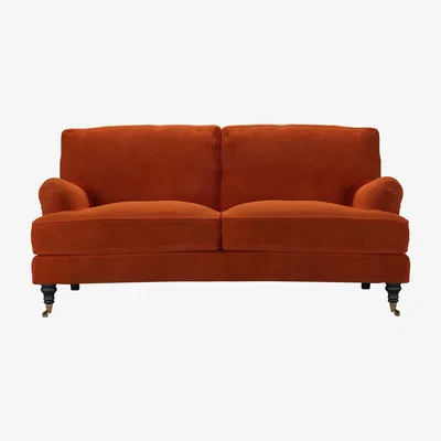 Sofa.com Bluebell 2.5 Seat Sofa (breaks down) in Brick Aquaclean Clever Velvet