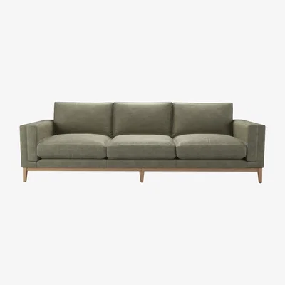 Sofa.com Costello 4 Seat Sofa in Matcha Powdered Leather
