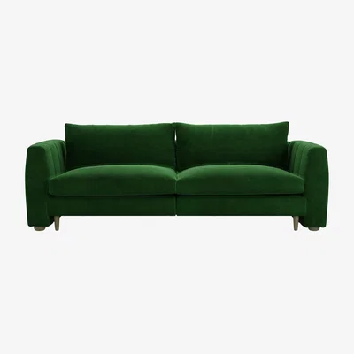 Sofa.com Tiffany 2.5 Seat Sofa in Putting Green Aquaclean Clever Velvet