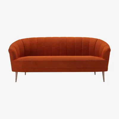 Sofa.com Harper 2.5 Seat Sofa in Brick Aquaclean Clever Velvet