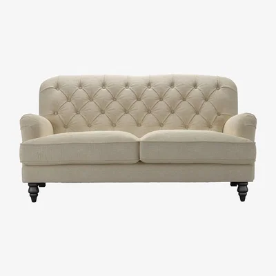Sofa.com Snowdrop Button Back 2.5 Seat Sofa in Pampas Hygge Smart Linen