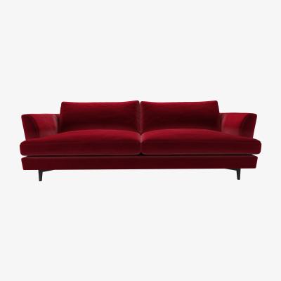 Sofa.com Lars 3 Seat Sofa in Malbec Cotton Matt Velvet