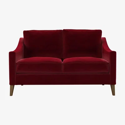 Sofa.com Iggy 2 Seat Sofa (breaks down) in Malbec Cotton Matt Velvet