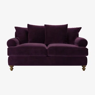 Sofa.com Teddy 2 Seat Sofa bed in Damson Smart Velvet