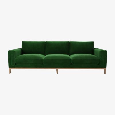 Sofa.com Costello 4 Seat Sofa in Putting Green Aquaclean Clever Velvet