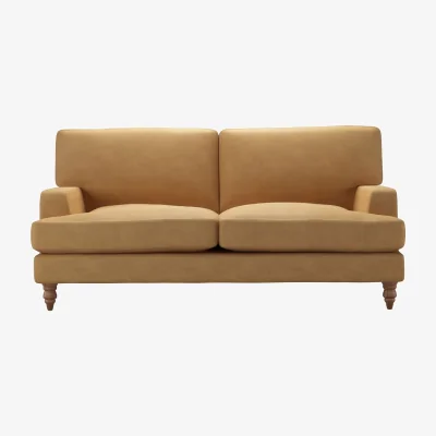 Sofa.com Isla 2.5 Seat Sofa in Turmeric Powdered Leather - sofa.com