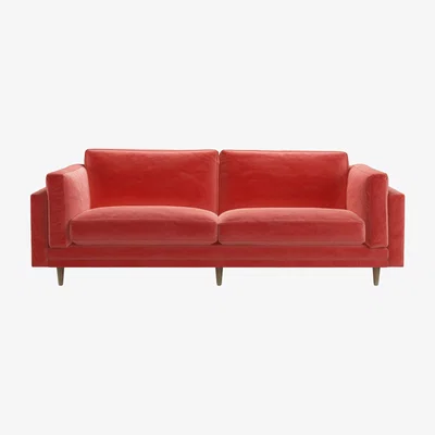 Sofa.com Marco 3 Seat Sofa in Dusty Rose Cotton Matt Velvet