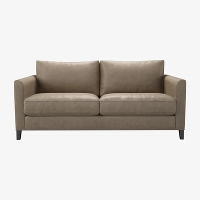 Sofa.com Izzy 2.5 Seat Sofa in Pewter Grain Leather - sofa.com