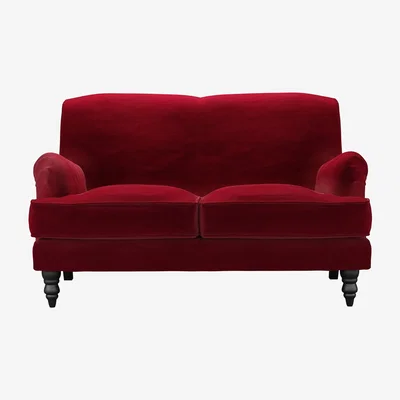 Sofa.com Snowdrop 2 Seat Sofa (breaks down) in Malbec Cotton Matt Velvet