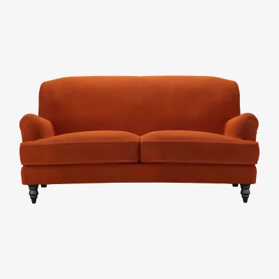 Sofa.com Snowdrop 2.5 Seat Sofa (breaks down) in Brick Aquaclean Clever Velvet