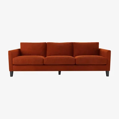 Sofa.com Izzy 4 Seat Sofa in Brick Aquaclean Clever Velvet