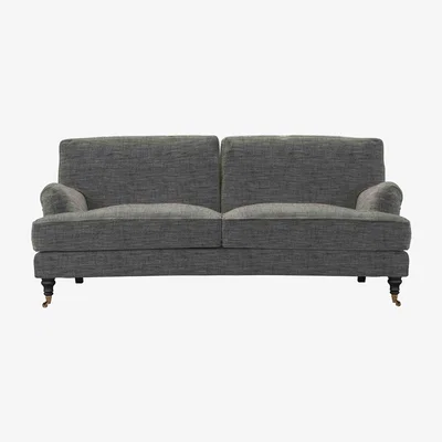Sofa.com Bluebell 3 Seat Sofa (breaks down) in Liquorice Baylee Multi-Tone Viscose Linen