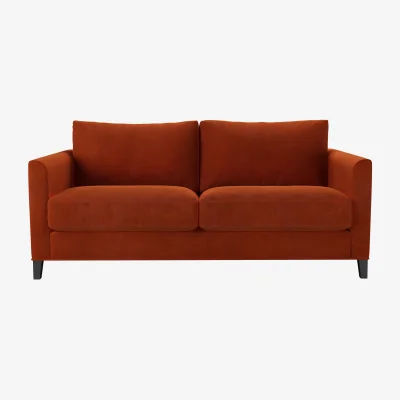 Sofa.com Izzy 2.5 Seat Sofa (breaks down) in Brick Aquaclean Clever Velvet