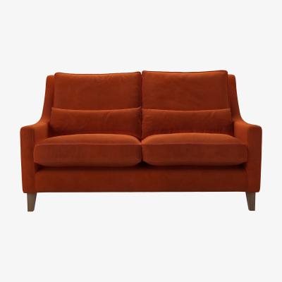 Sofa.com High Back Iggy 2.5 Seat Sofa in Brick Aquaclean Clever Velvet