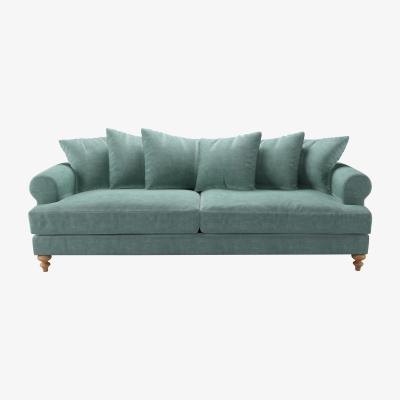 Sofa.com Teddy 4 Seat Sofa in Sea Spray Aquaclean Clever Chenille