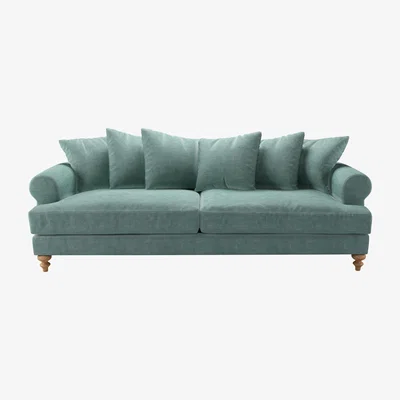 Sofa.com Teddy 4 Seat Sofa in Sea Spray Aquaclean Clever Chenille