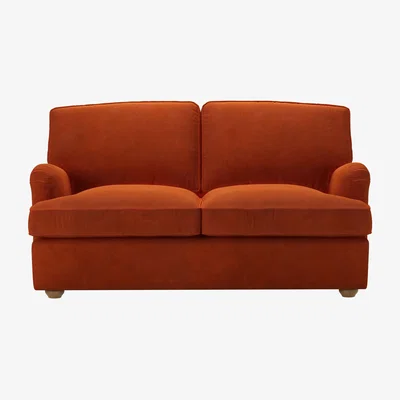 Sofa.com Bluebell 2 Seat Premium Comfort Sofa bed in Brick Aquaclean Clever Velvet