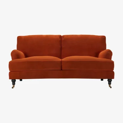 Sofa.com Bluebell 2.5 Seat Sofa in Brick Aquaclean Clever Velvet